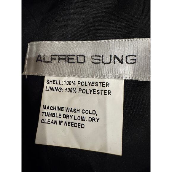 Alfred Sung Black One-Shoulder Satin Gown - Size 8 (new) - Picture 6 of 7